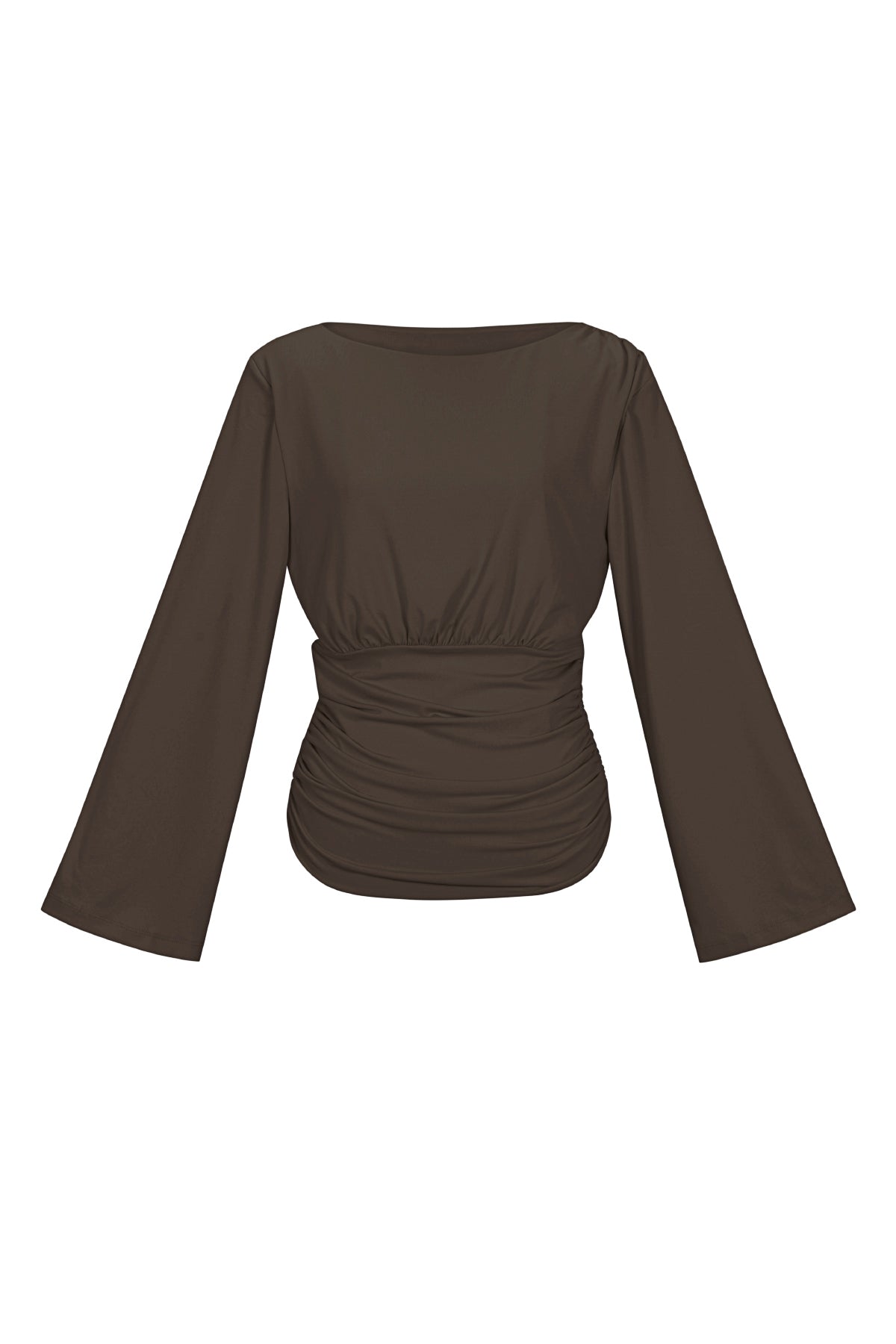 Polyester Fiber (Polyester) Long sleeve tops Solid Color Elegant All Fit Clothes