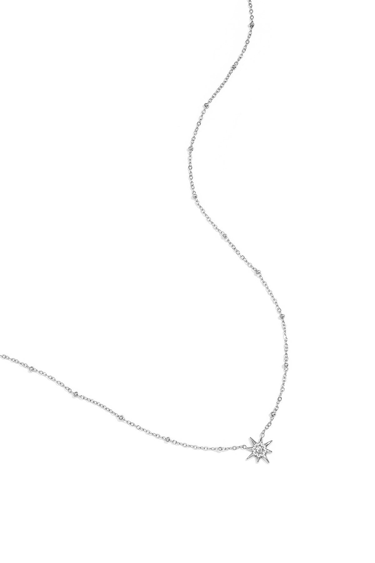 Necklace with beads and shooting star
