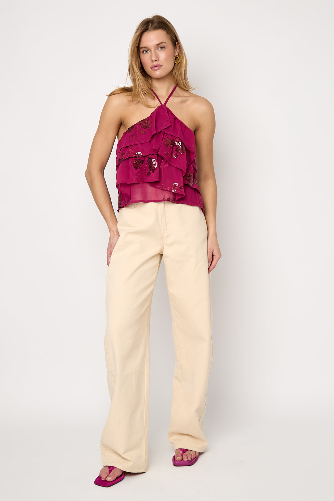 Layered Summer Top Embroidery