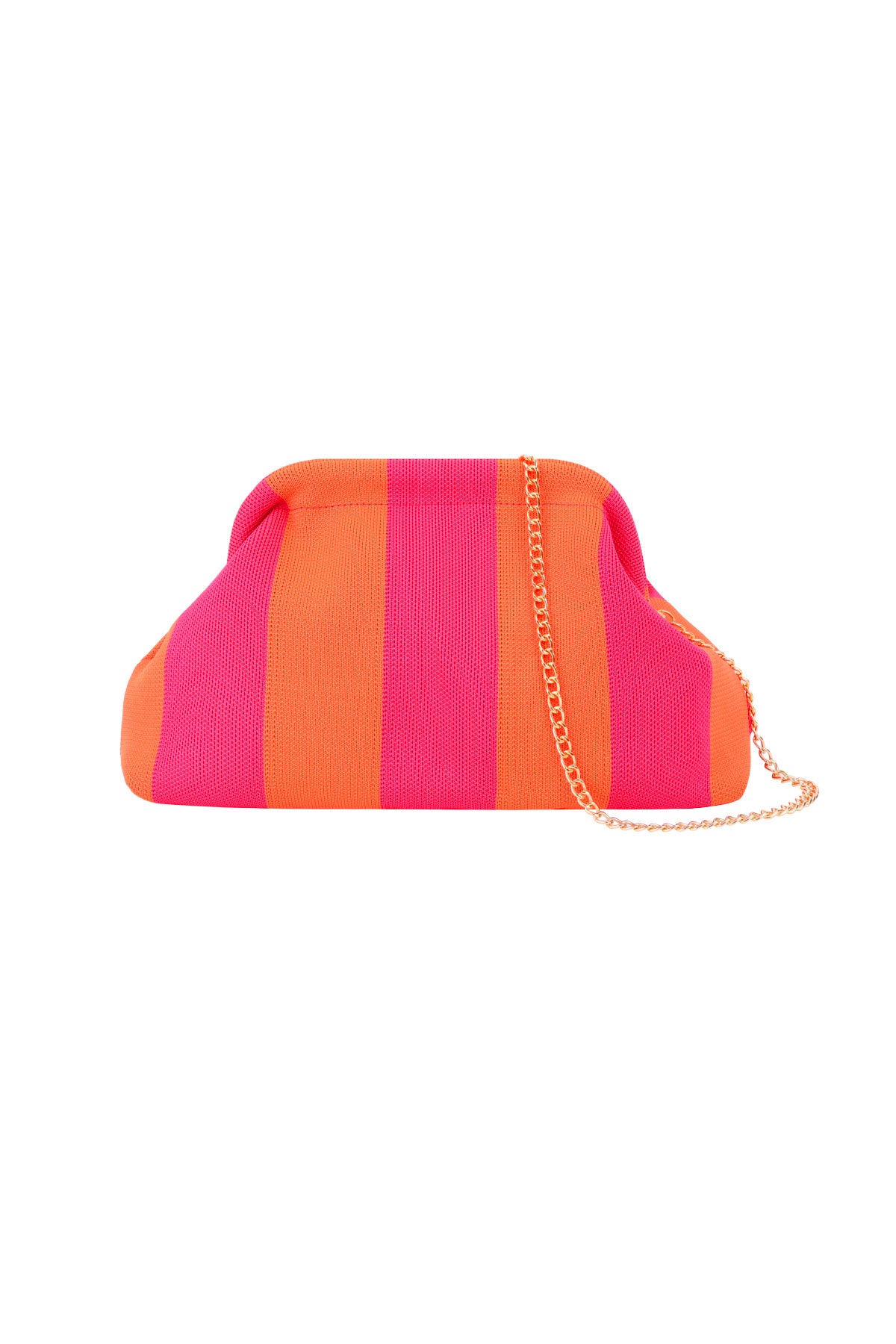 Striped beach clutch