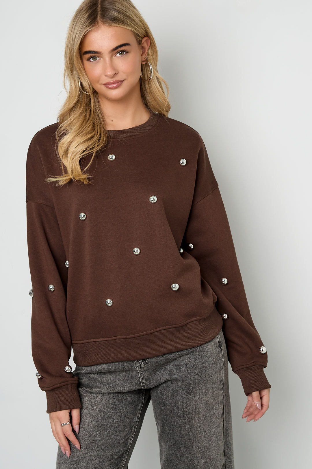Sweater with studs