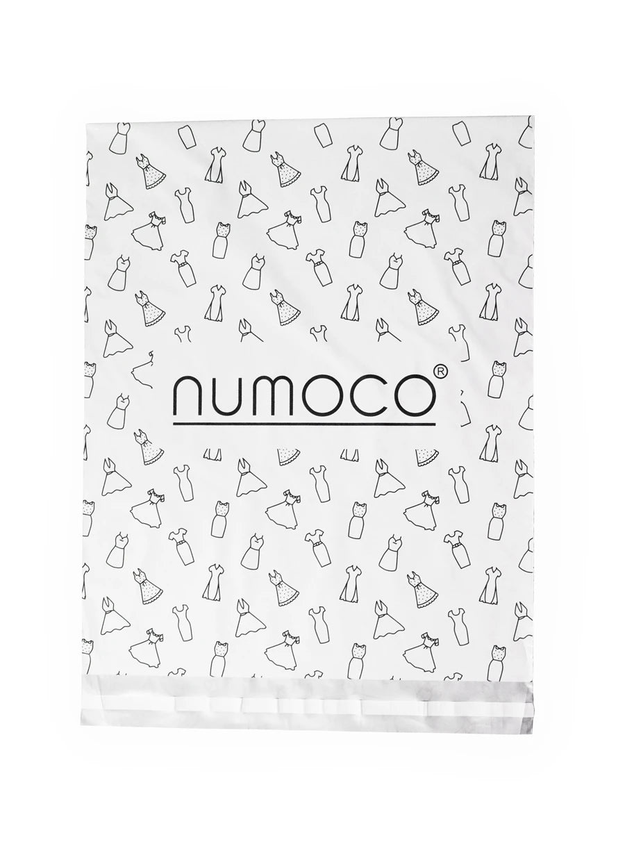 Large foil transport bag – White Gloss + Black Numoco Logo