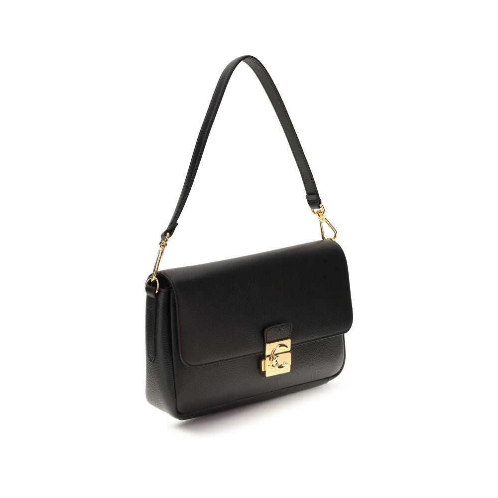 Black Calf Leather Bos Taurus Shoulder Bag
