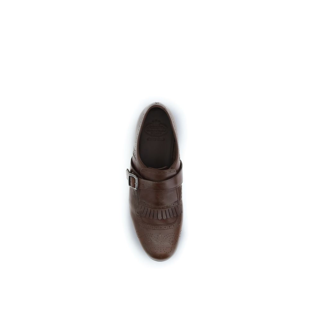 Brown Rubber Slip-On Loafers