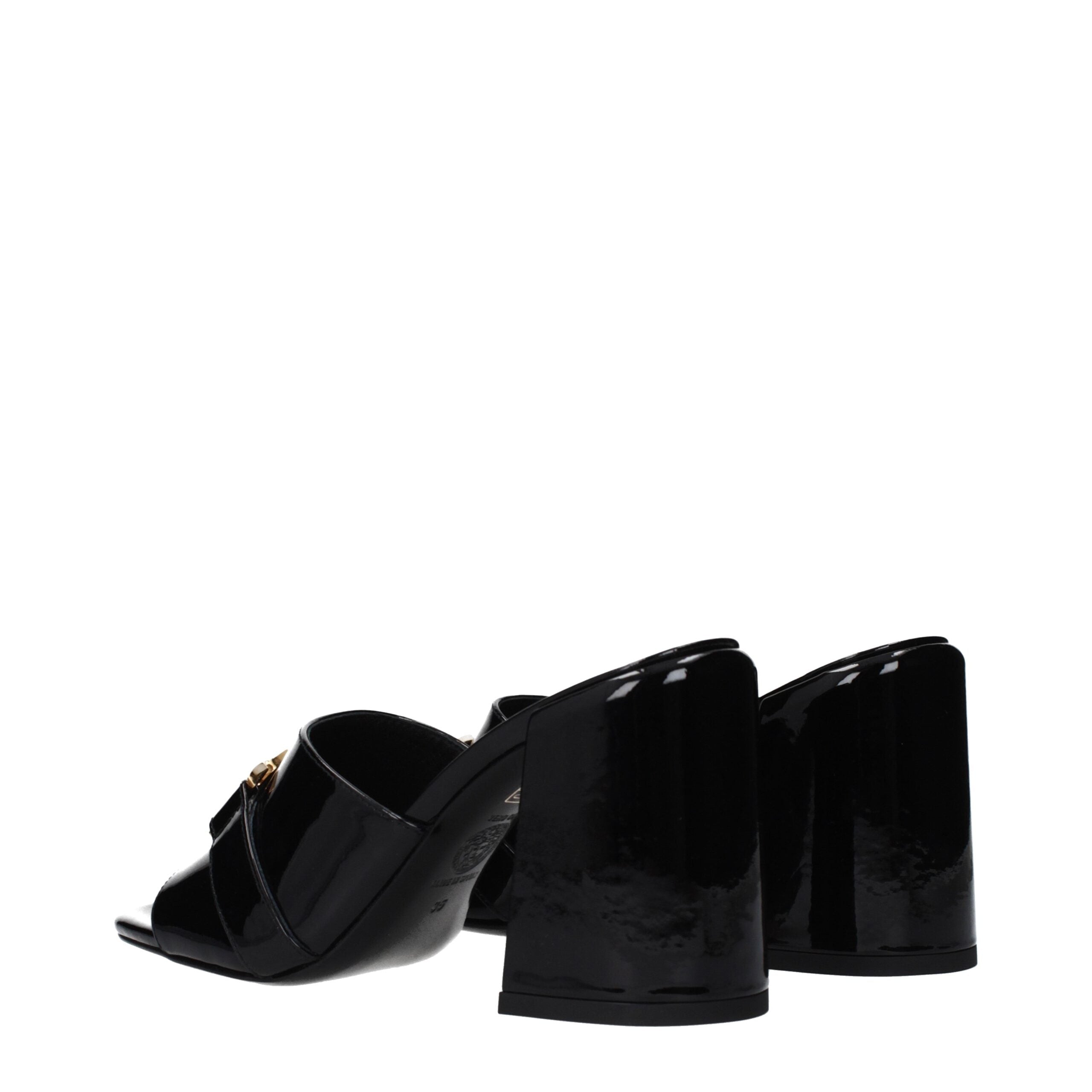 Black Leather Platform Sandals
