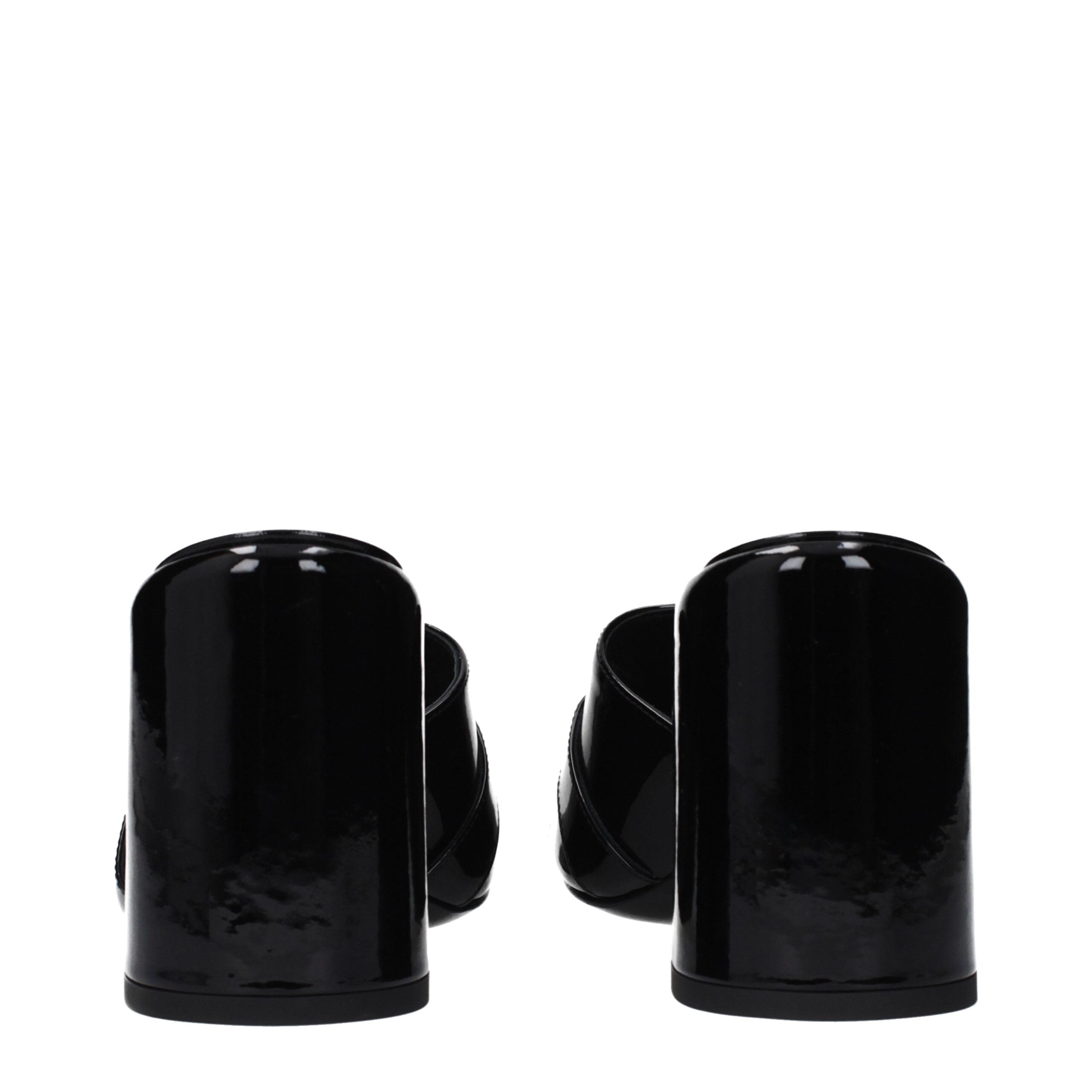 Black Leather Platform Sandals