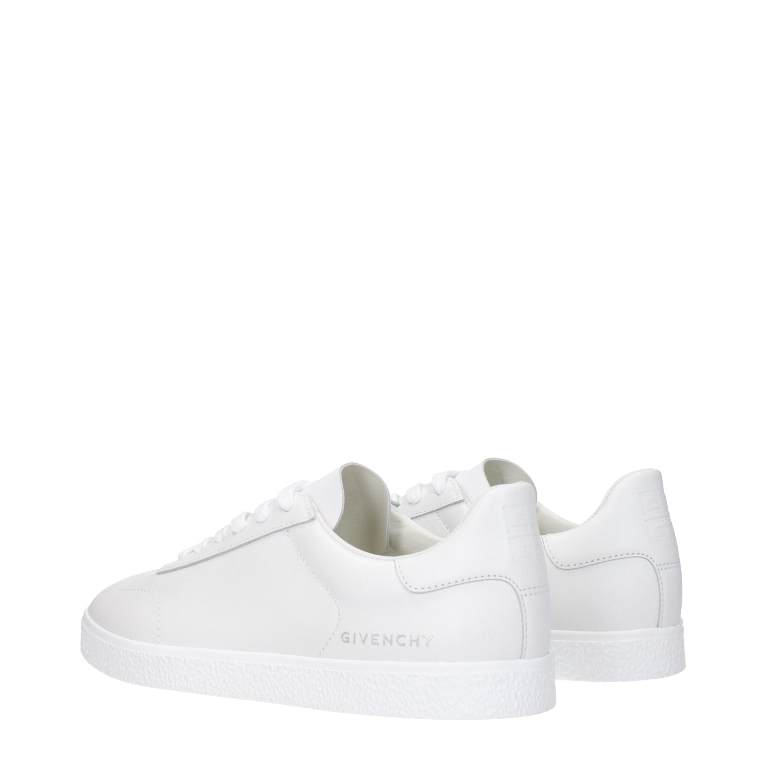 Blue Leather Low Top Sneakers