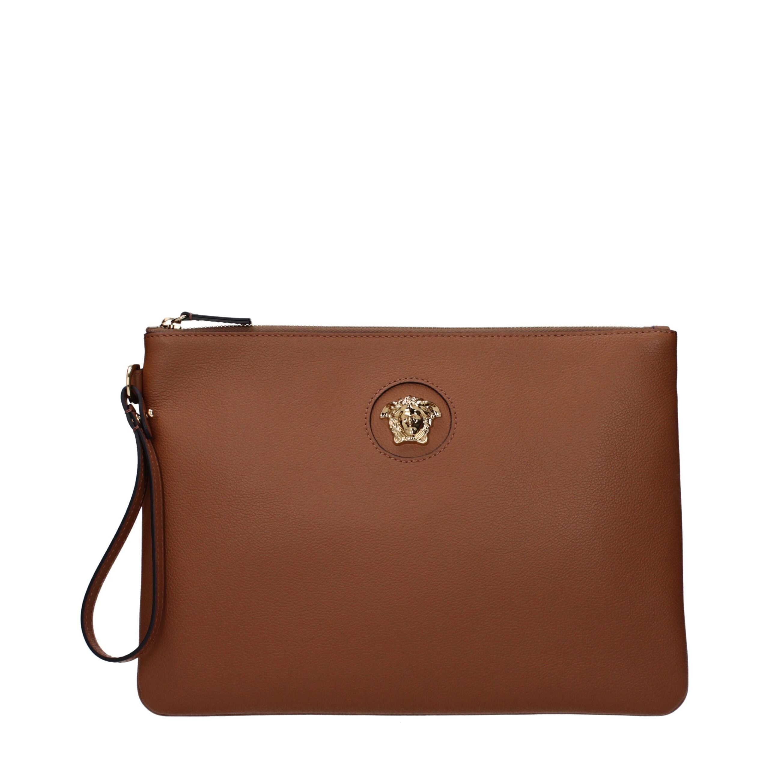 Brown Leather Clutch Bag