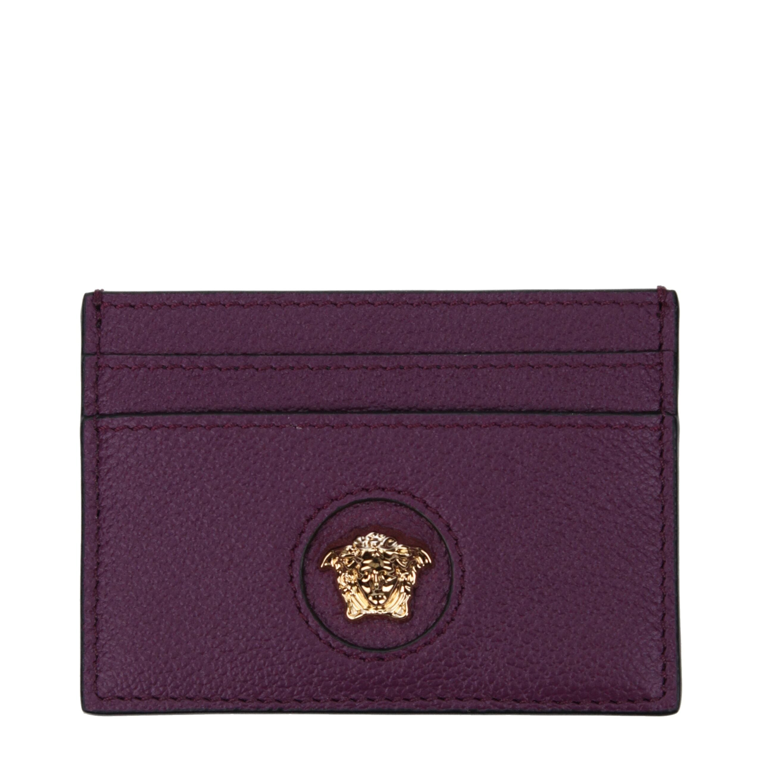 Purple Leather Cardholder