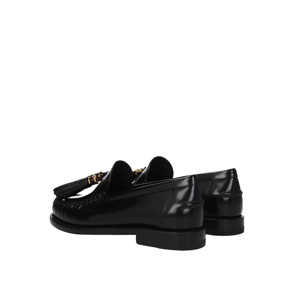 Black Calfskin Slip-On Loafers