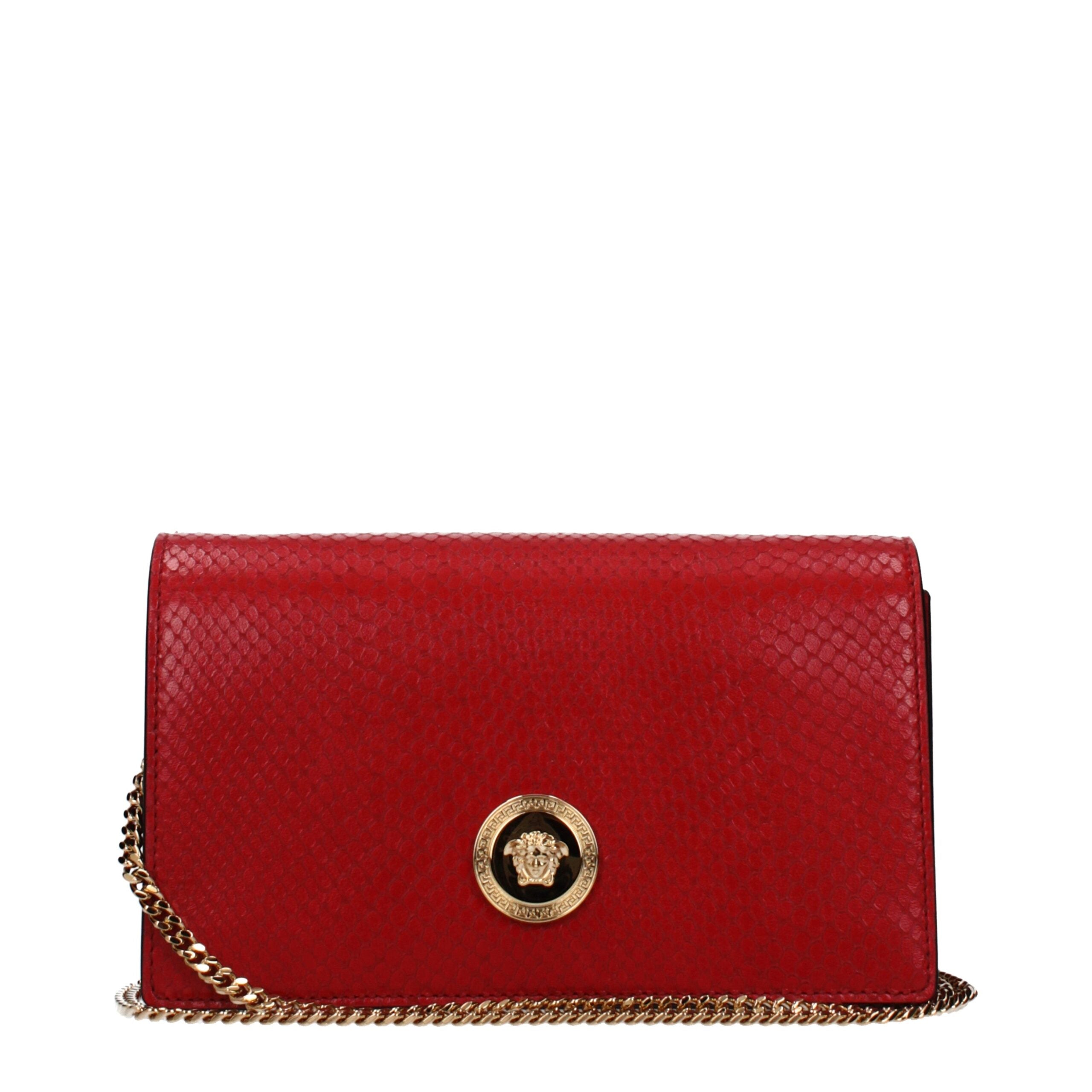 Red Leather Clutch Bag