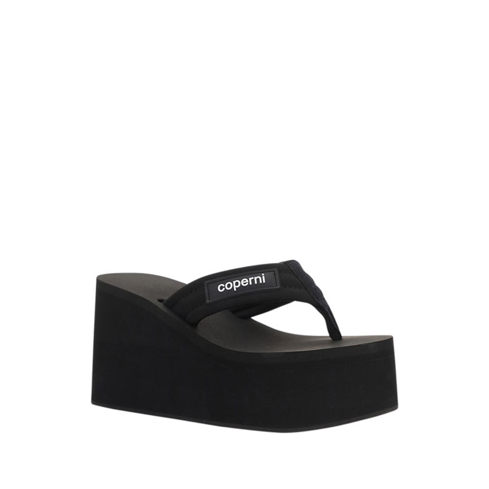 Black Polyamide Platform Sandals