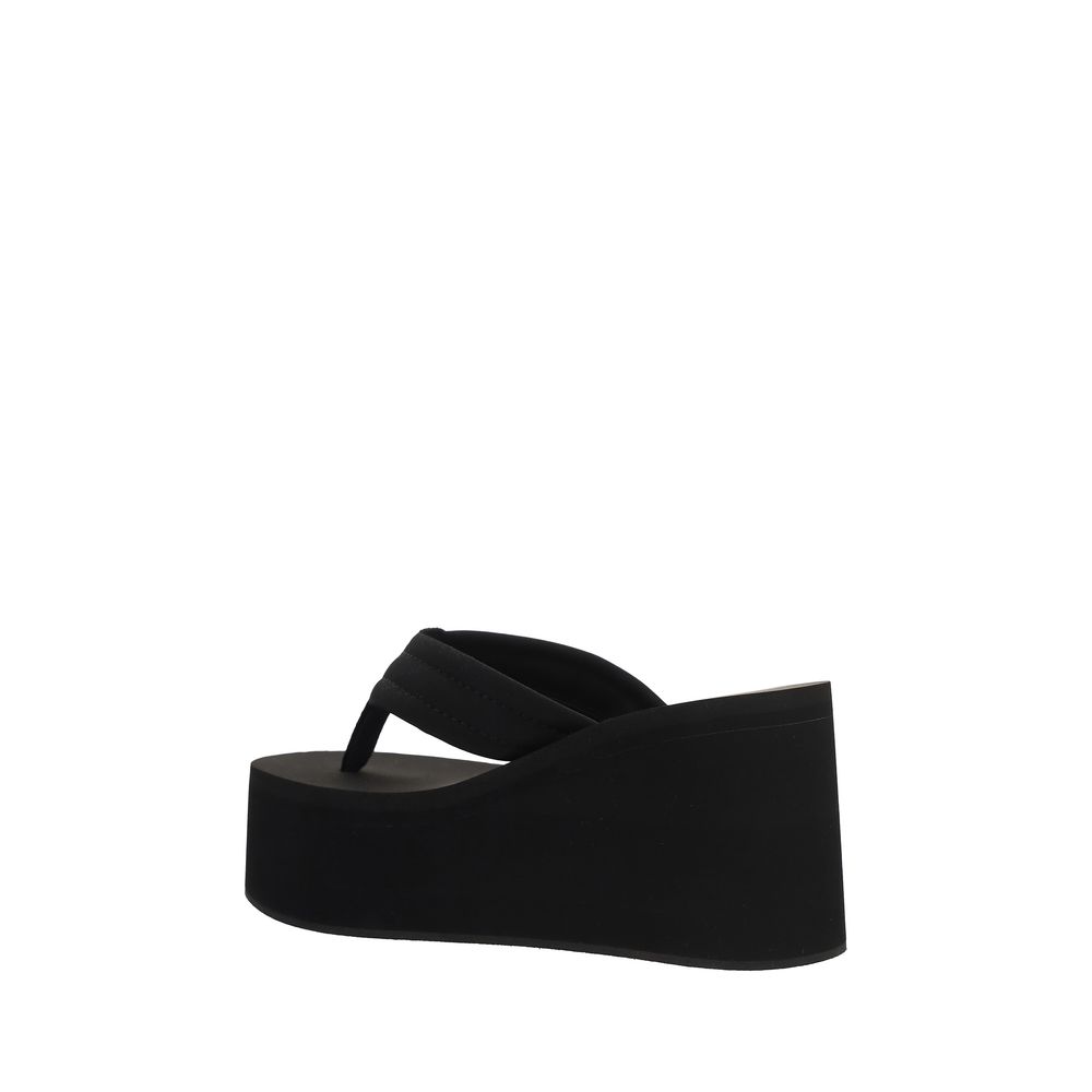 Black Polyamide Platform Sandals