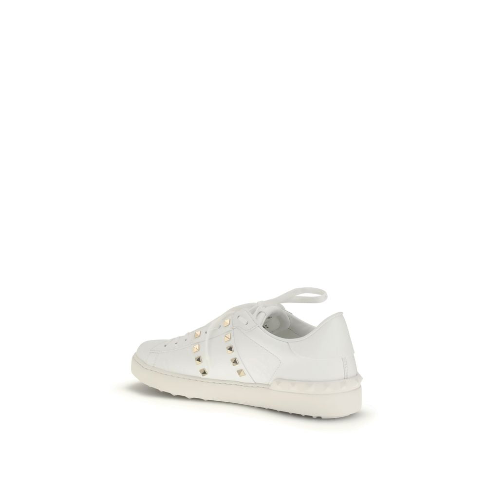 White Calf Leather Bos Taurus Low Top Sneakers