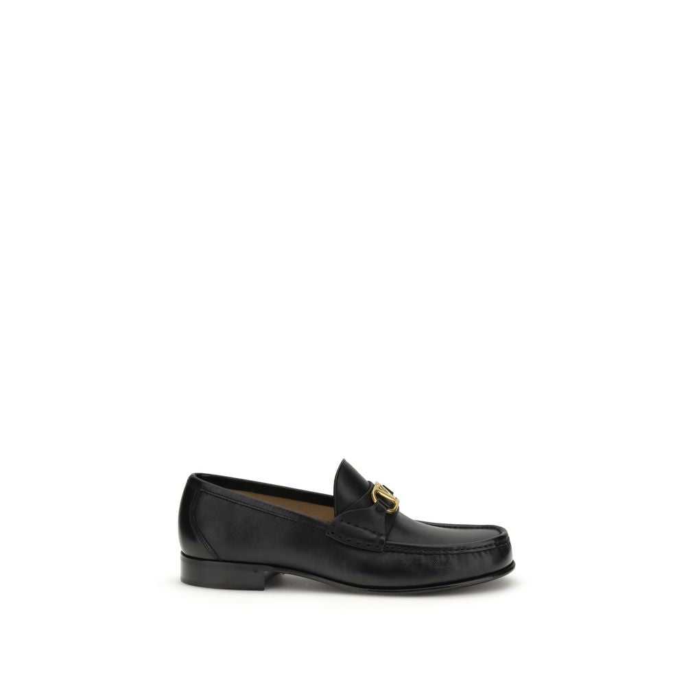 Black Calf Leather Bos Taurus Slip-On Loafers