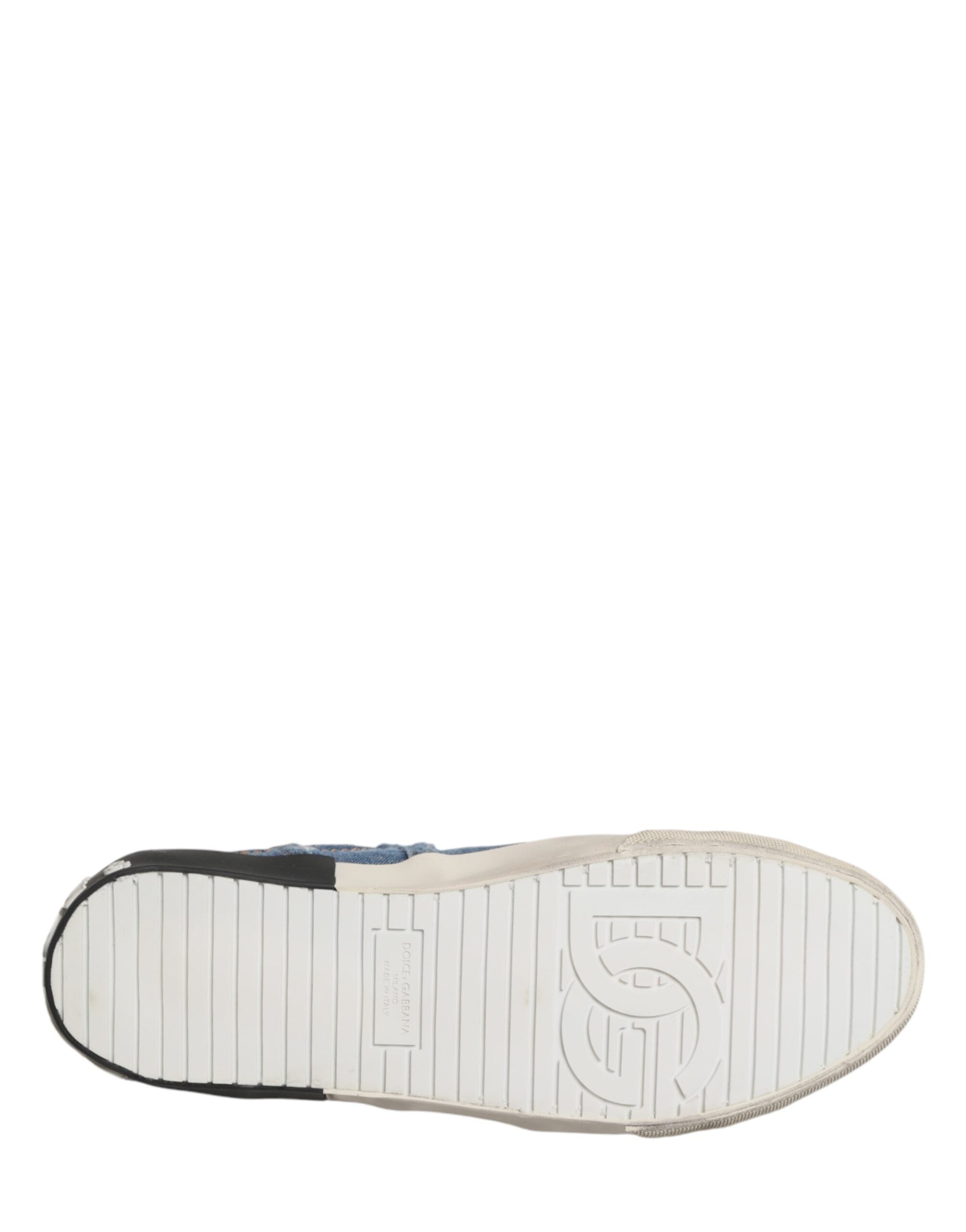 Blue Distressed Denim Low Top Sneakers Shoes