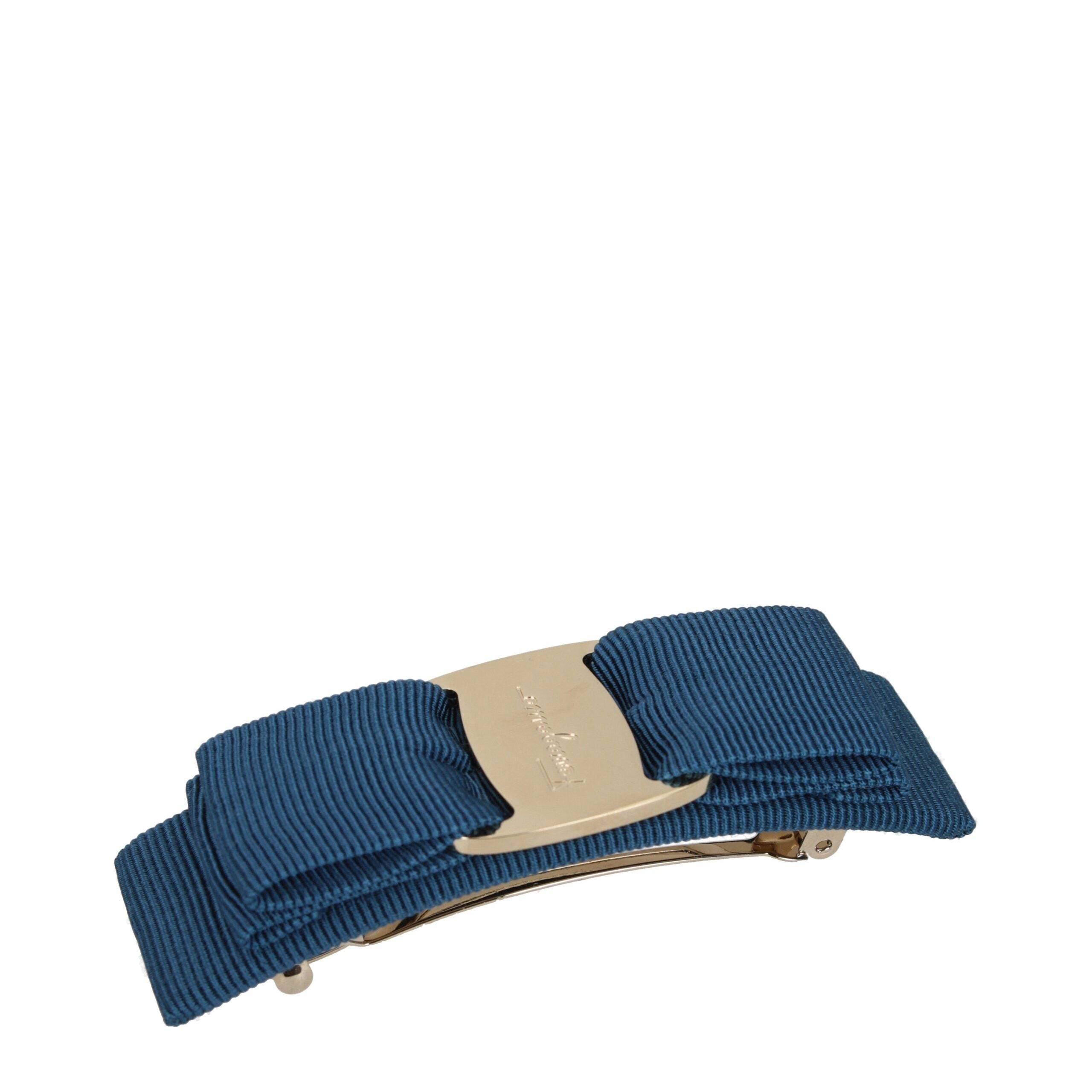 Blue Fabric Hair Bow