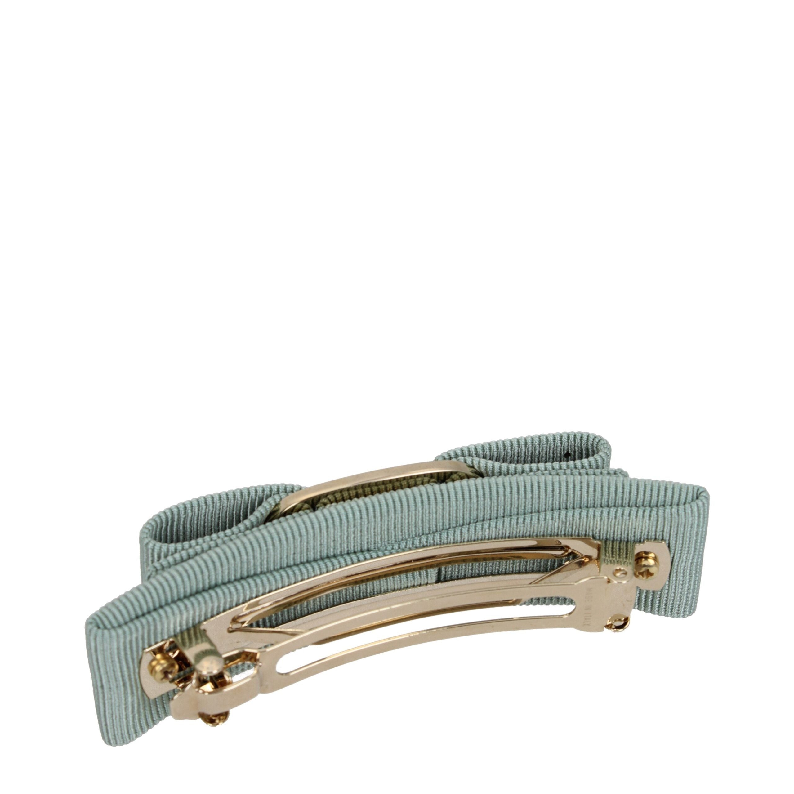 Green Fabric Hair Bow