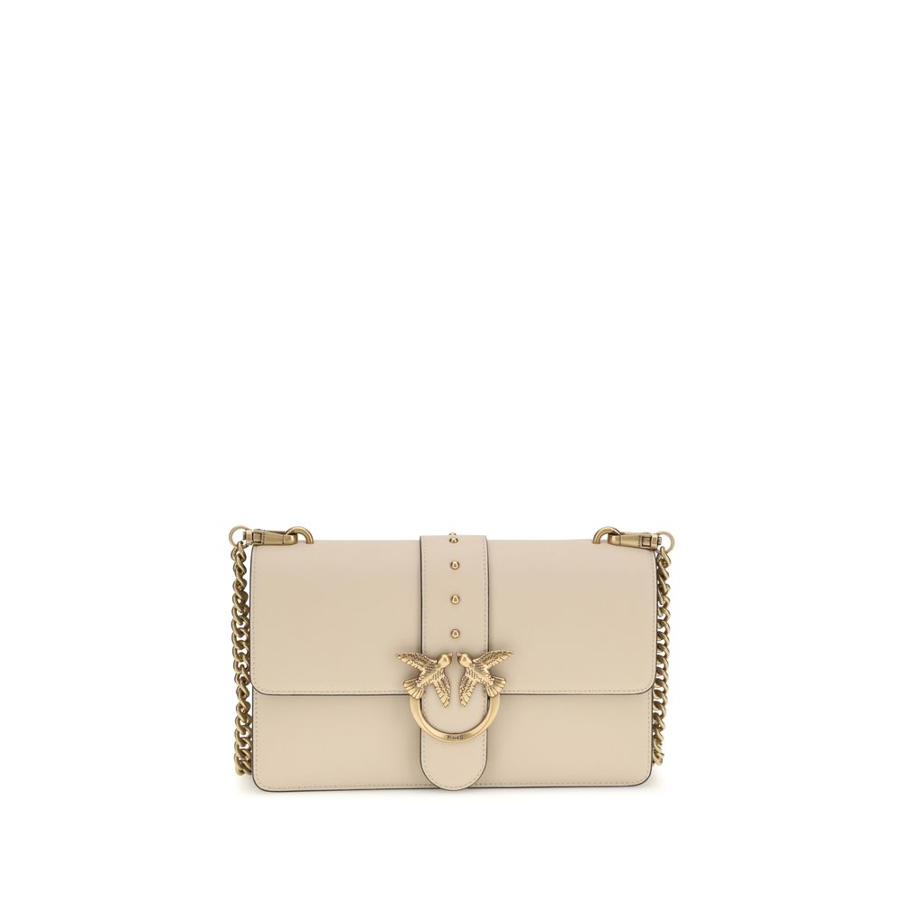 Beige Calf Leather Bos Taurus Shoulder Bag