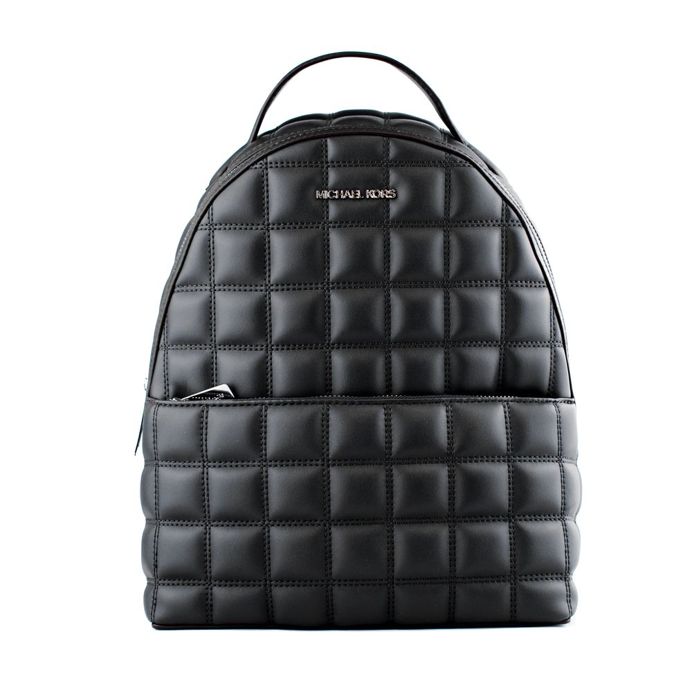 Black Artificial Leather Backpack