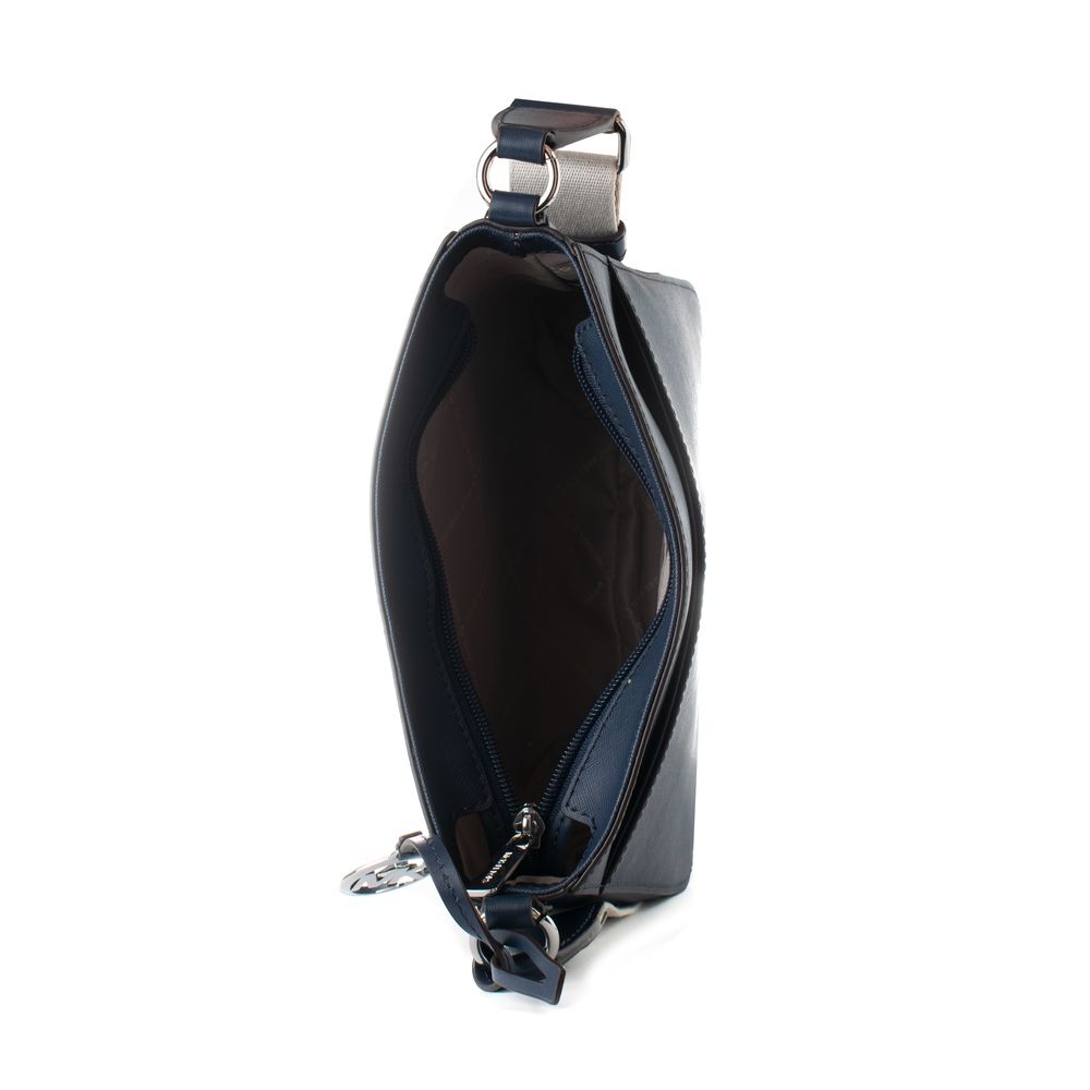 Modrá plátěná crossbody taška