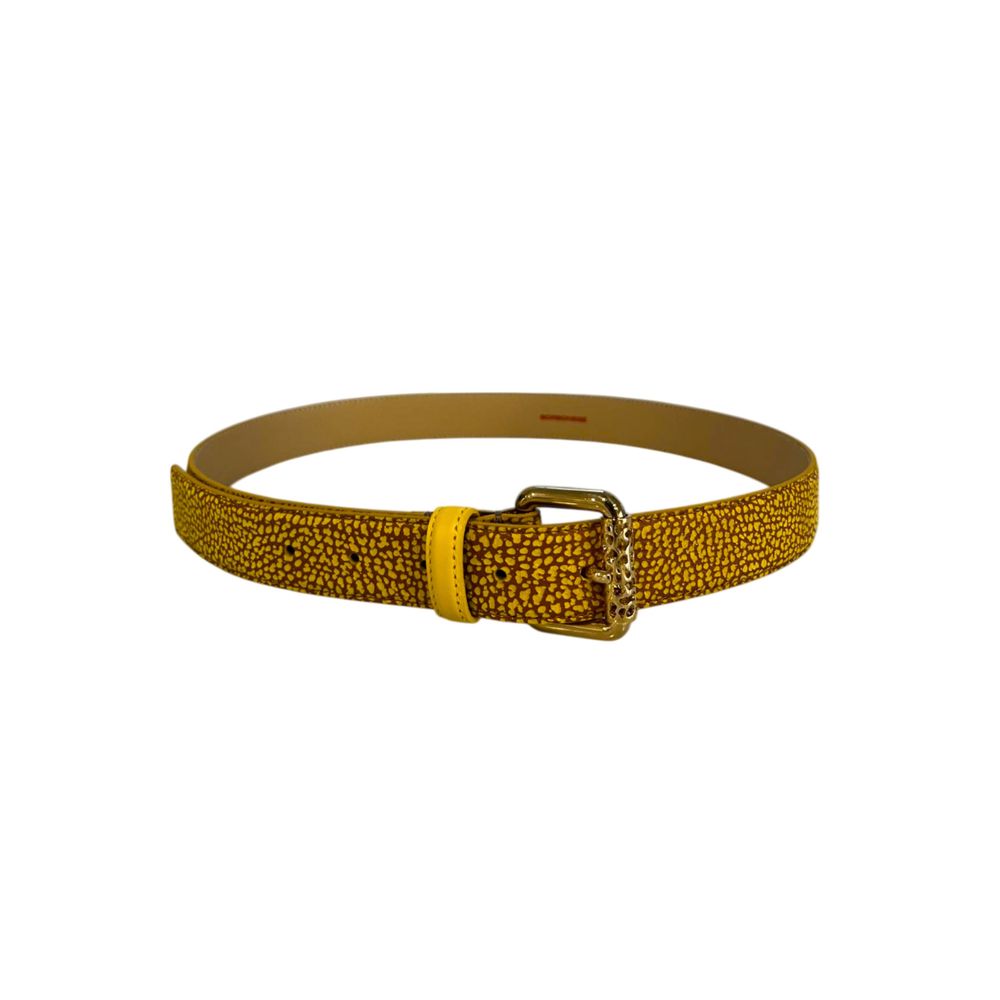 Yellow Leather Women Belt