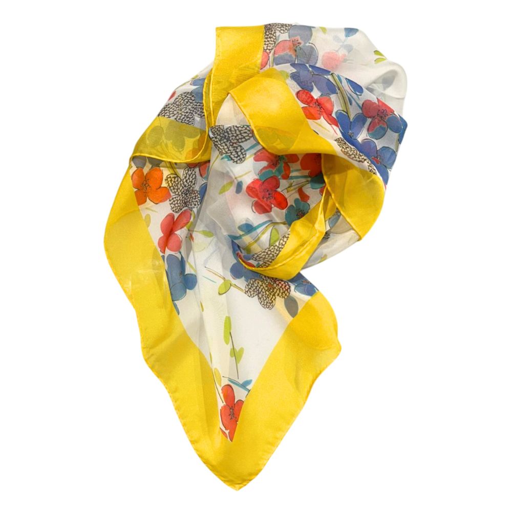 Yellow Silk Women Scarf