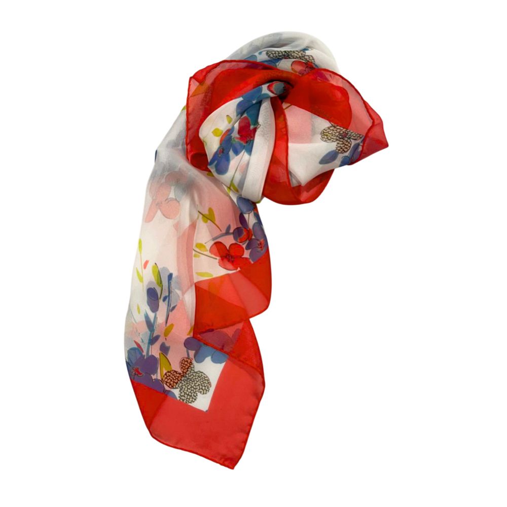 Red Silk Women Scarf