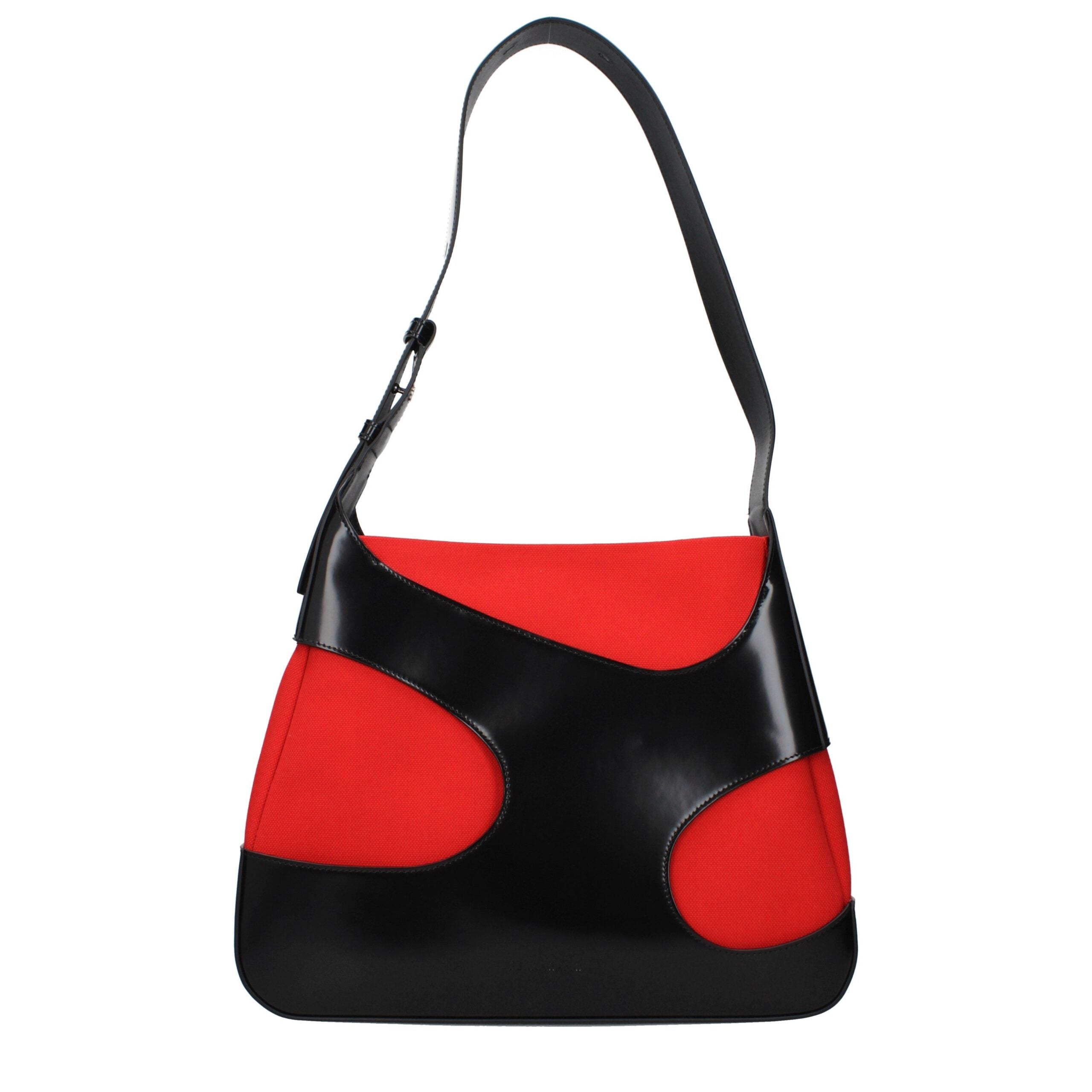 Black Fabric Shoulder Bag