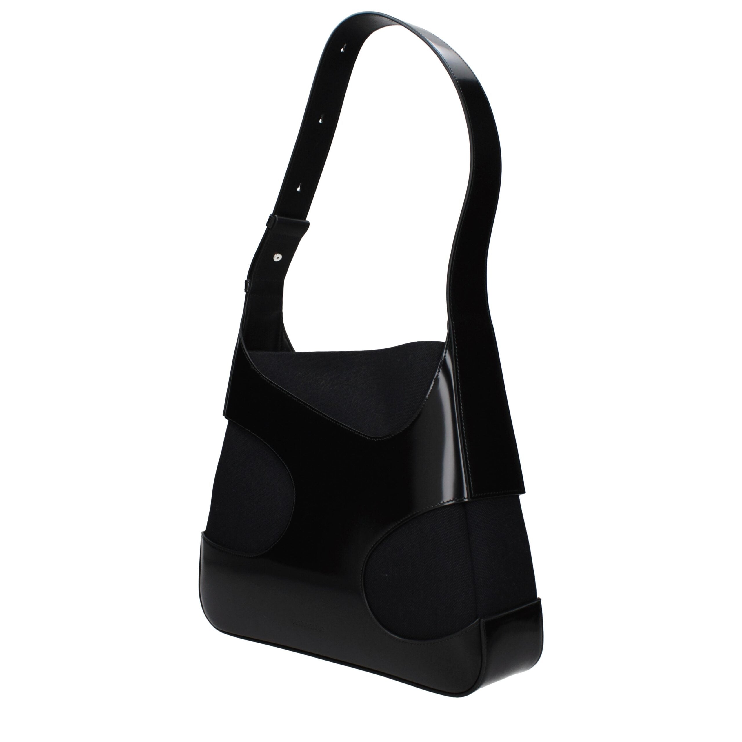 Black Fabric Shoulder Bag