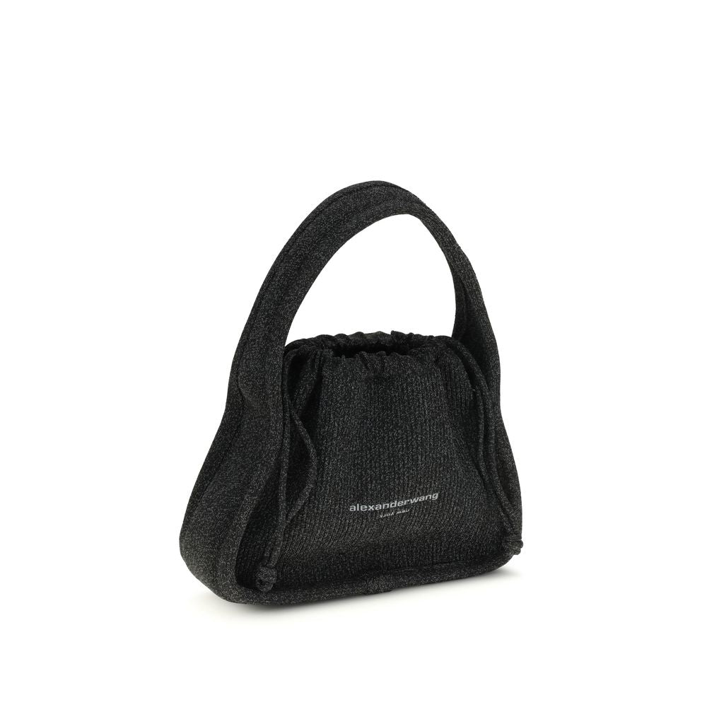 Black Polyester Shoulder Bag