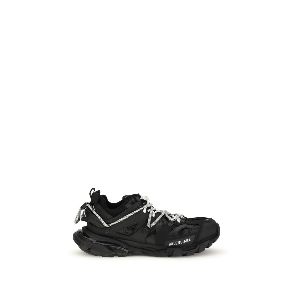 Black Polyethylene Athletic Sneakers