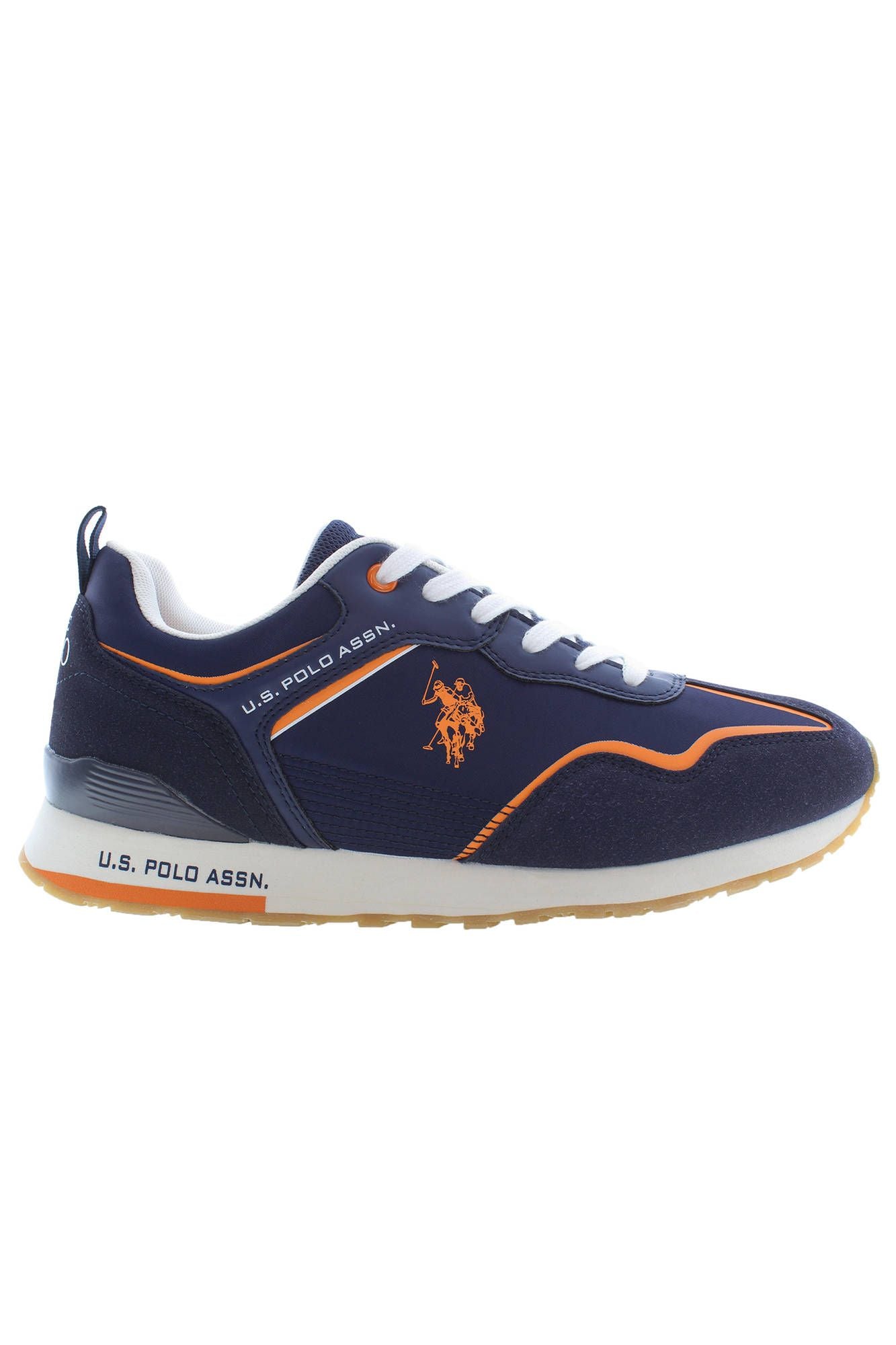 Blue Polyester Athletic Sneakers