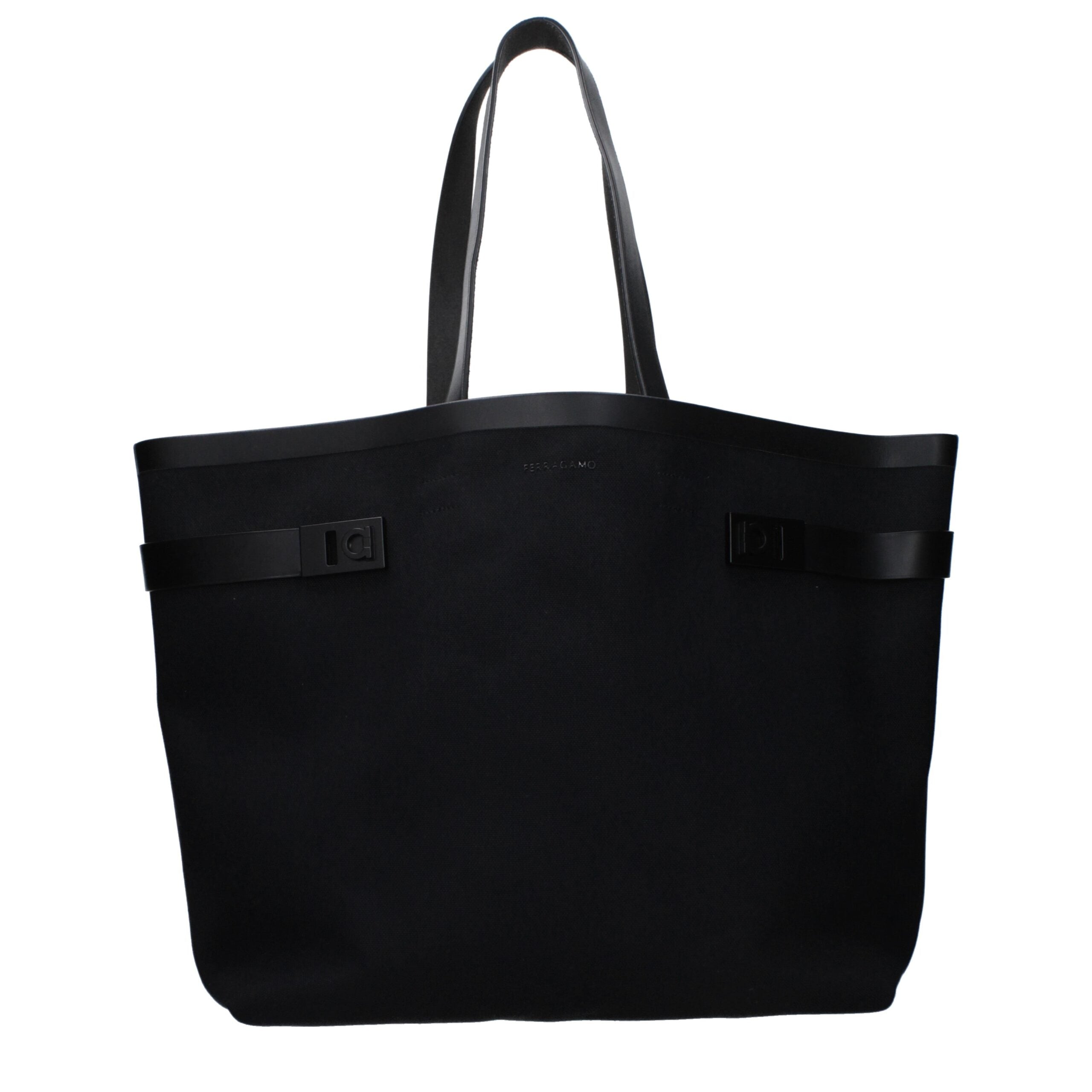 Black Fabric Shoulder Bag
