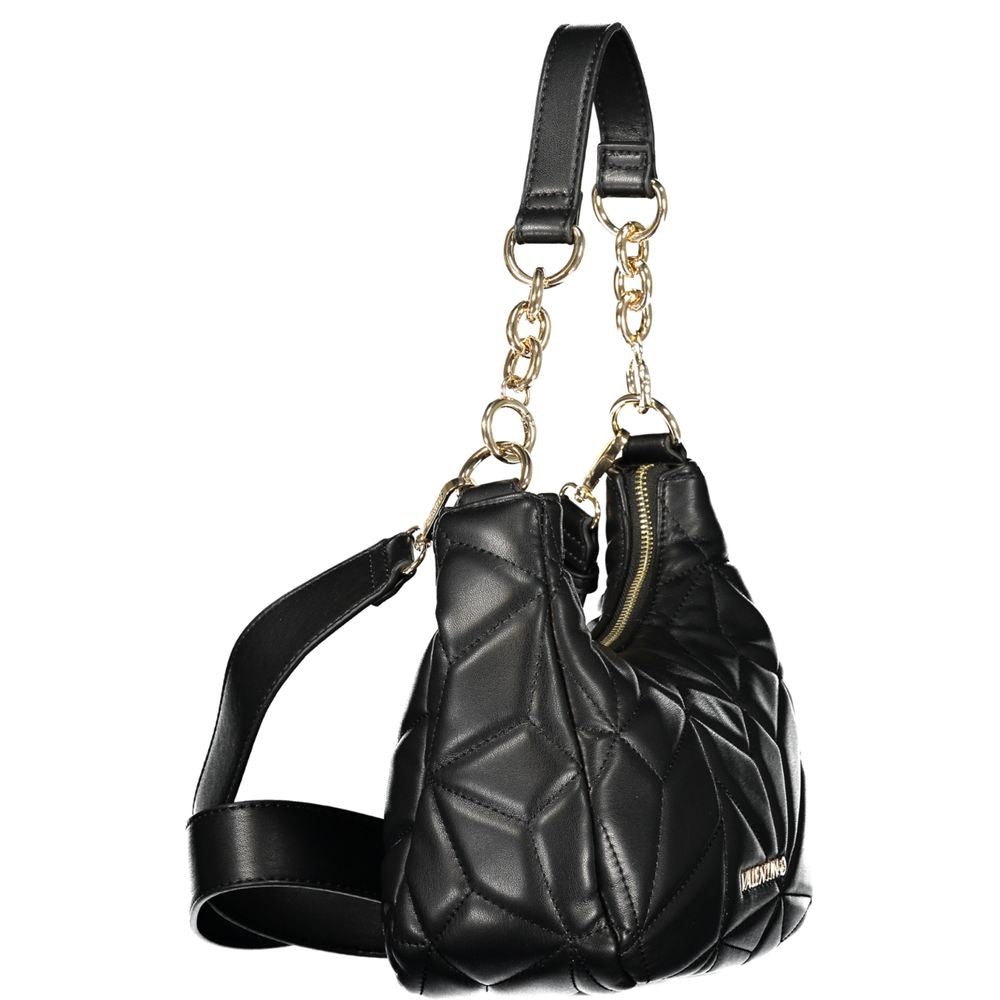 Black Polyurethane Women Handbag