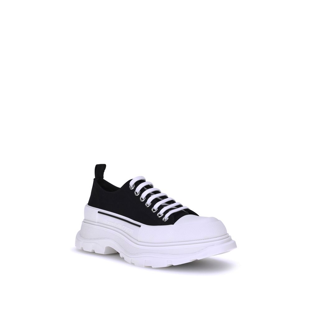 Black Canvas Chunky Sneakers