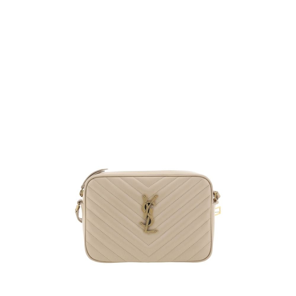 Beige Calf Leather Bos Taurus Shoulder Bag