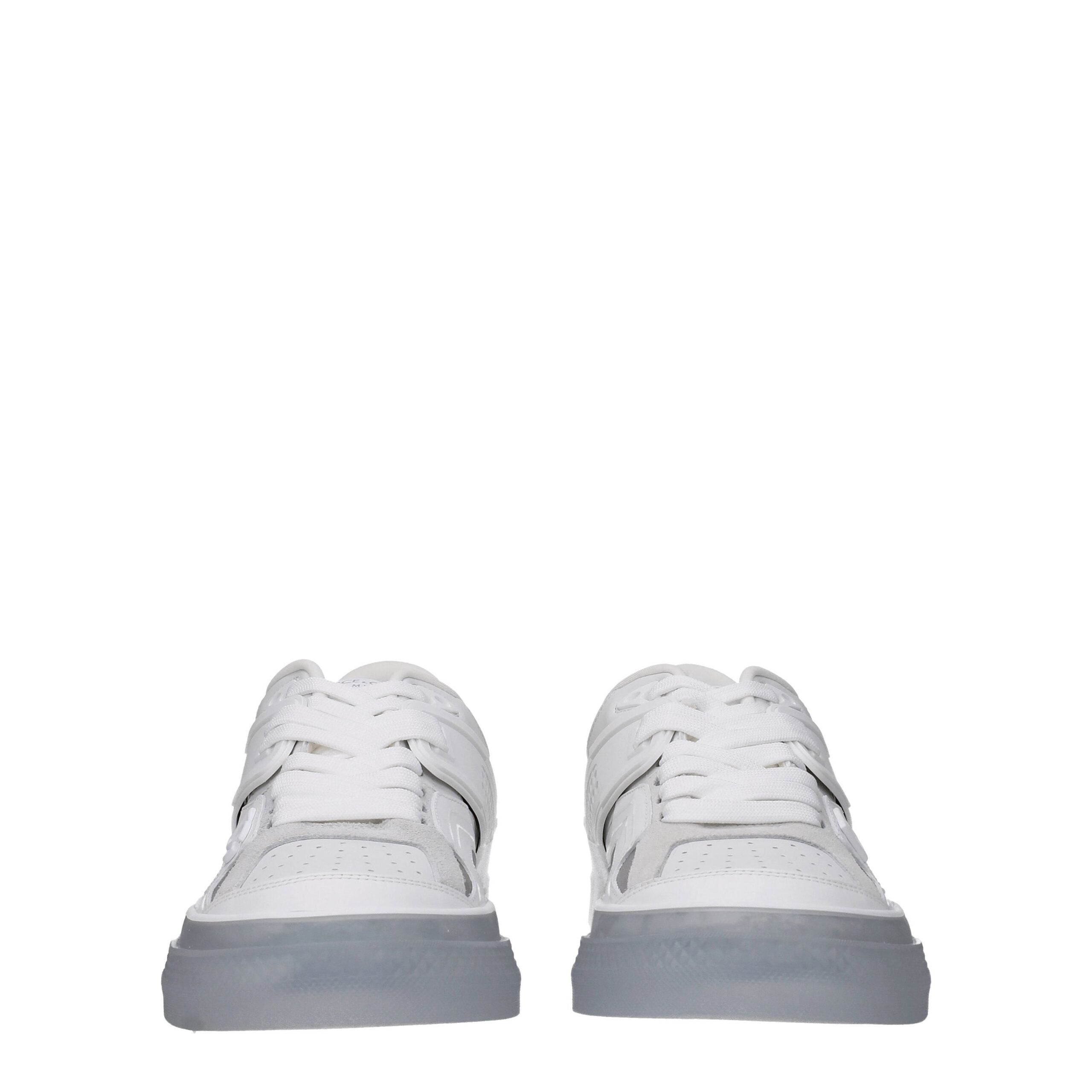 White Leather Low Top Sneakers