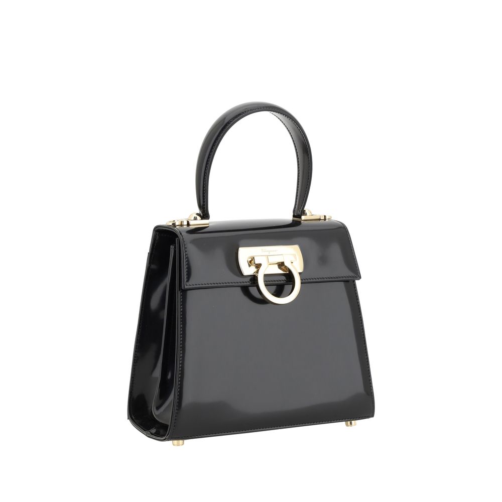 Black Calf Leather Bos Taurus Handbag