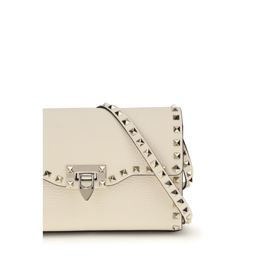 Beige Calf Leather Bos Taurus Shoulder Bag