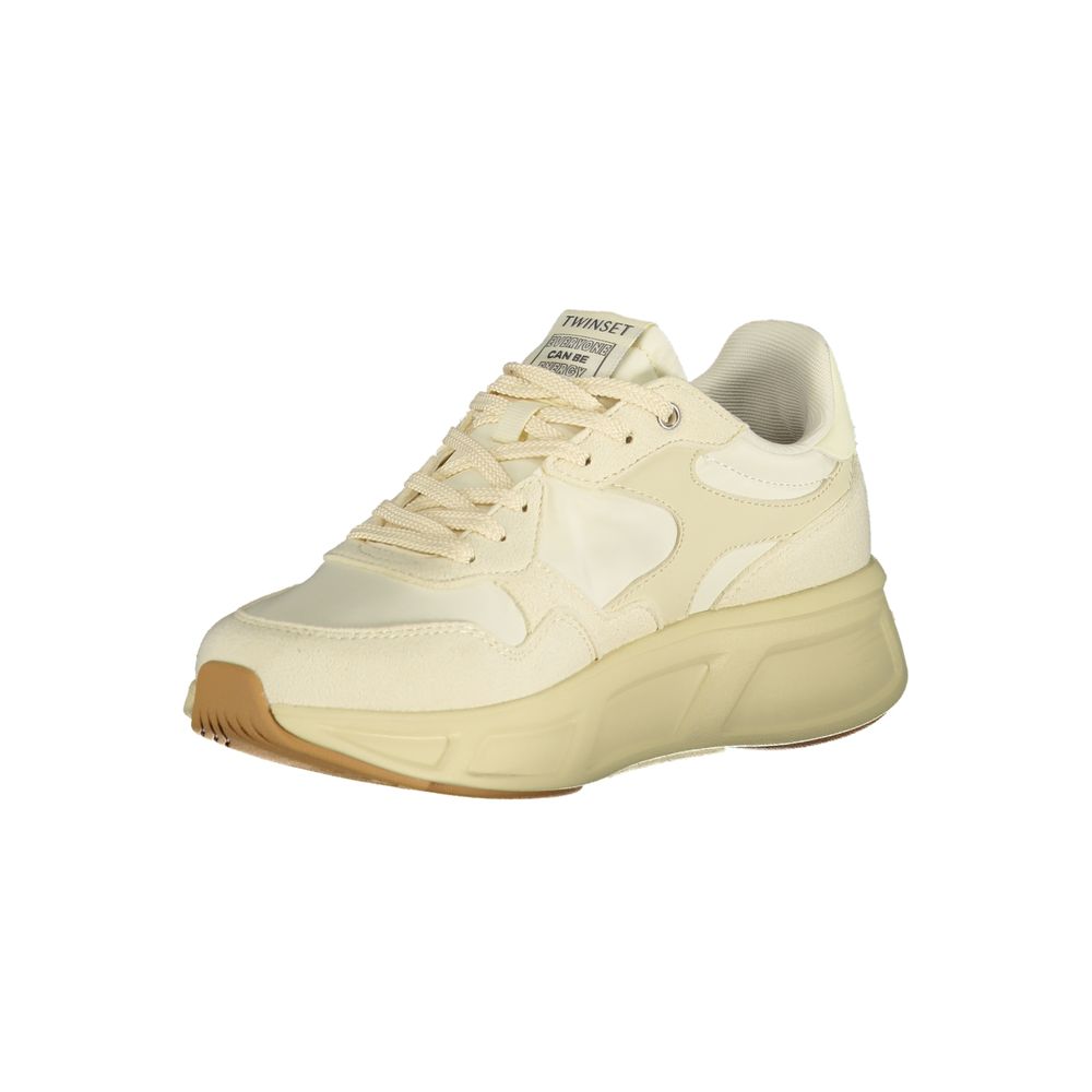 Béžová dámská obuv typu sneaker z polyuretanu