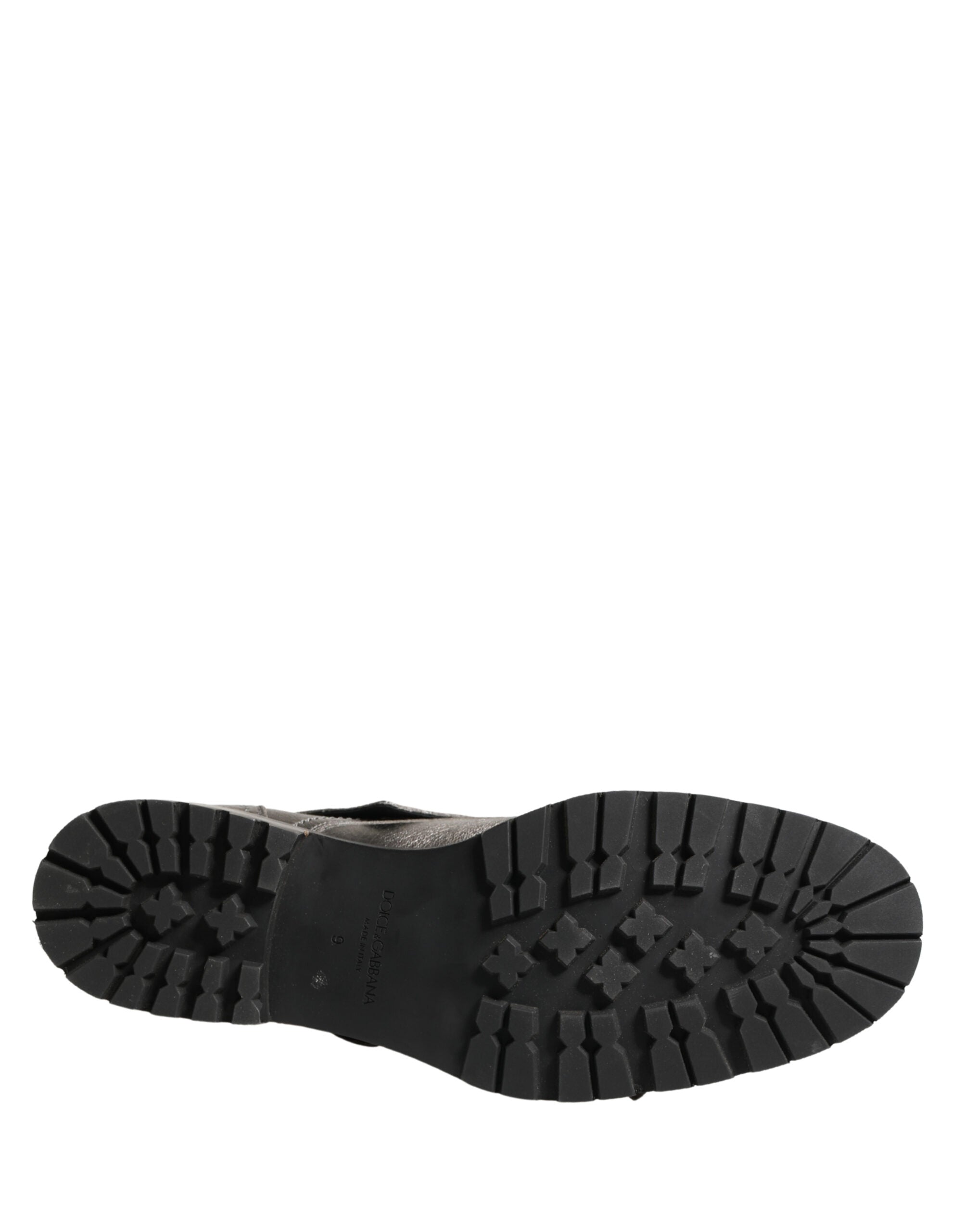 Metallic Silver Leather Buckle Ankle Boots Shoes