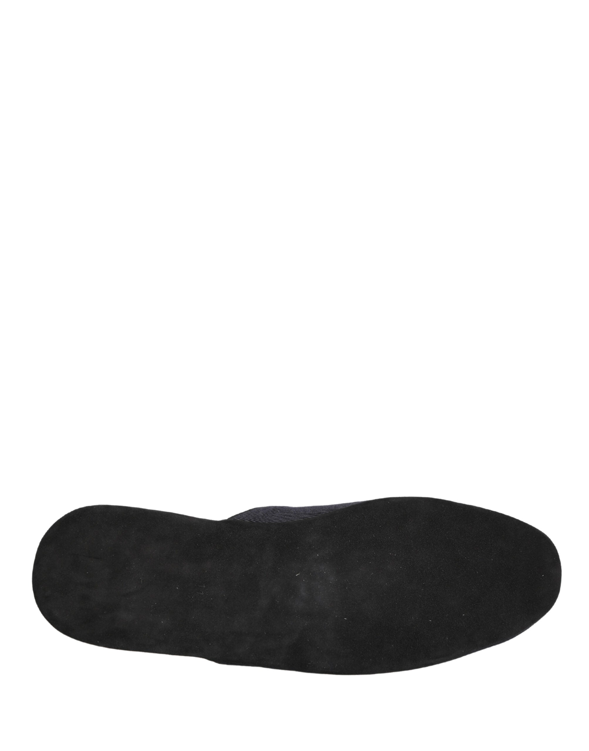 Dark Navy Wool Cotton Red Chevron Slippers Shoes
