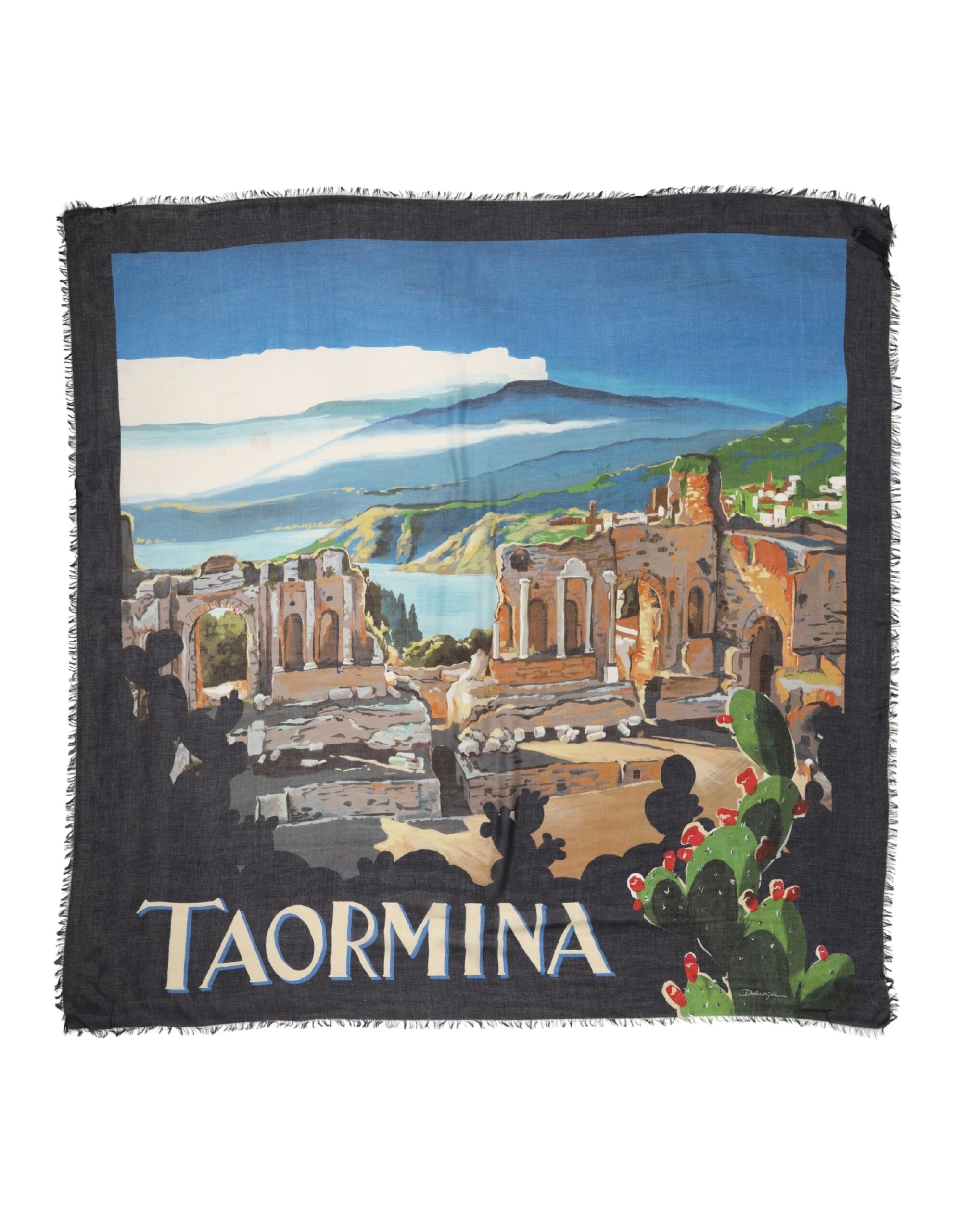 Vícebarevná modálová šála Taormina 130cm x 130cm  Pánská šála
