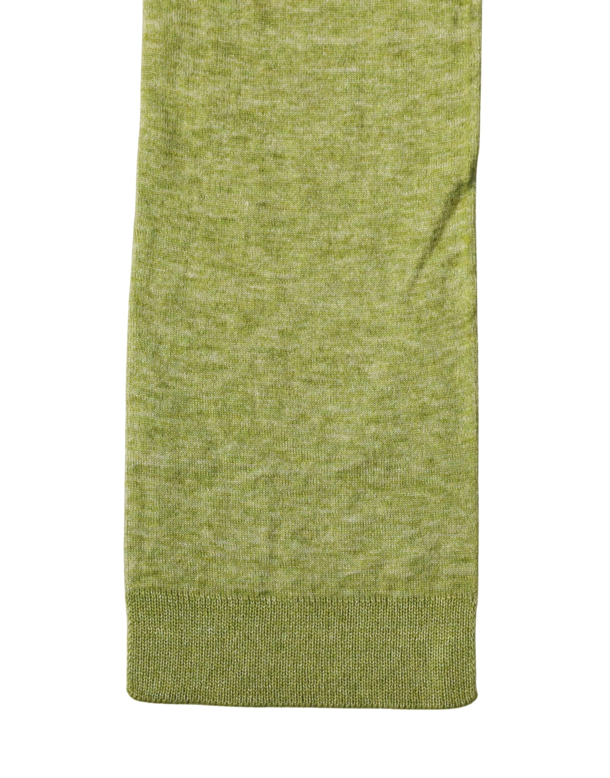 Zelený kašmírový pletený šátek na krk 280cm x 11cm pánský šál
