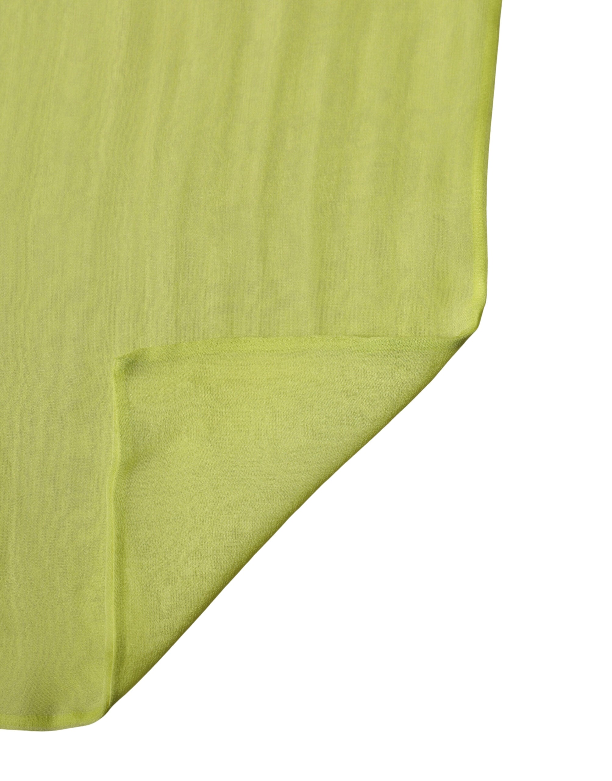 Žluto-zelený hedvábný pás/šerpa/foulard/štóla/šála 292 cm x 19 cm