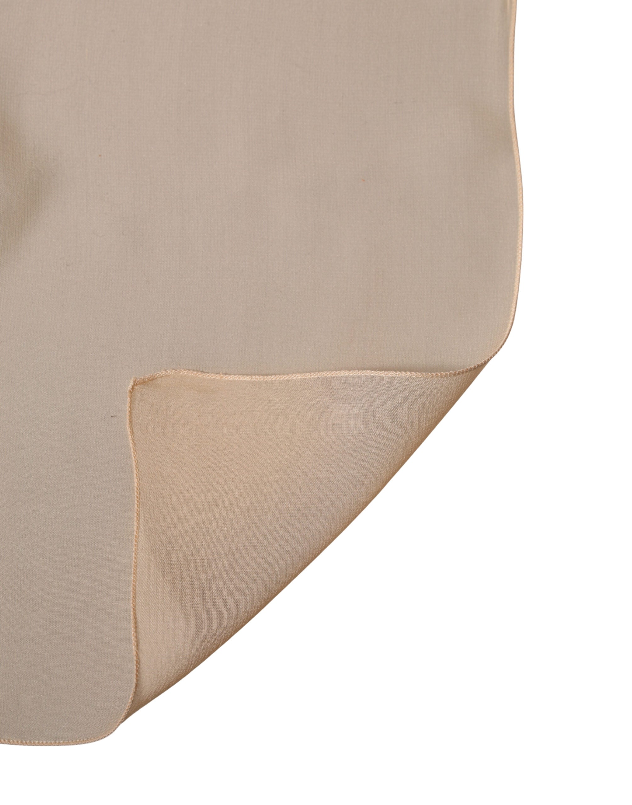 Béžová hedvábná šála/stola/zavinovací šátek na krk 272 cm x 120 cm