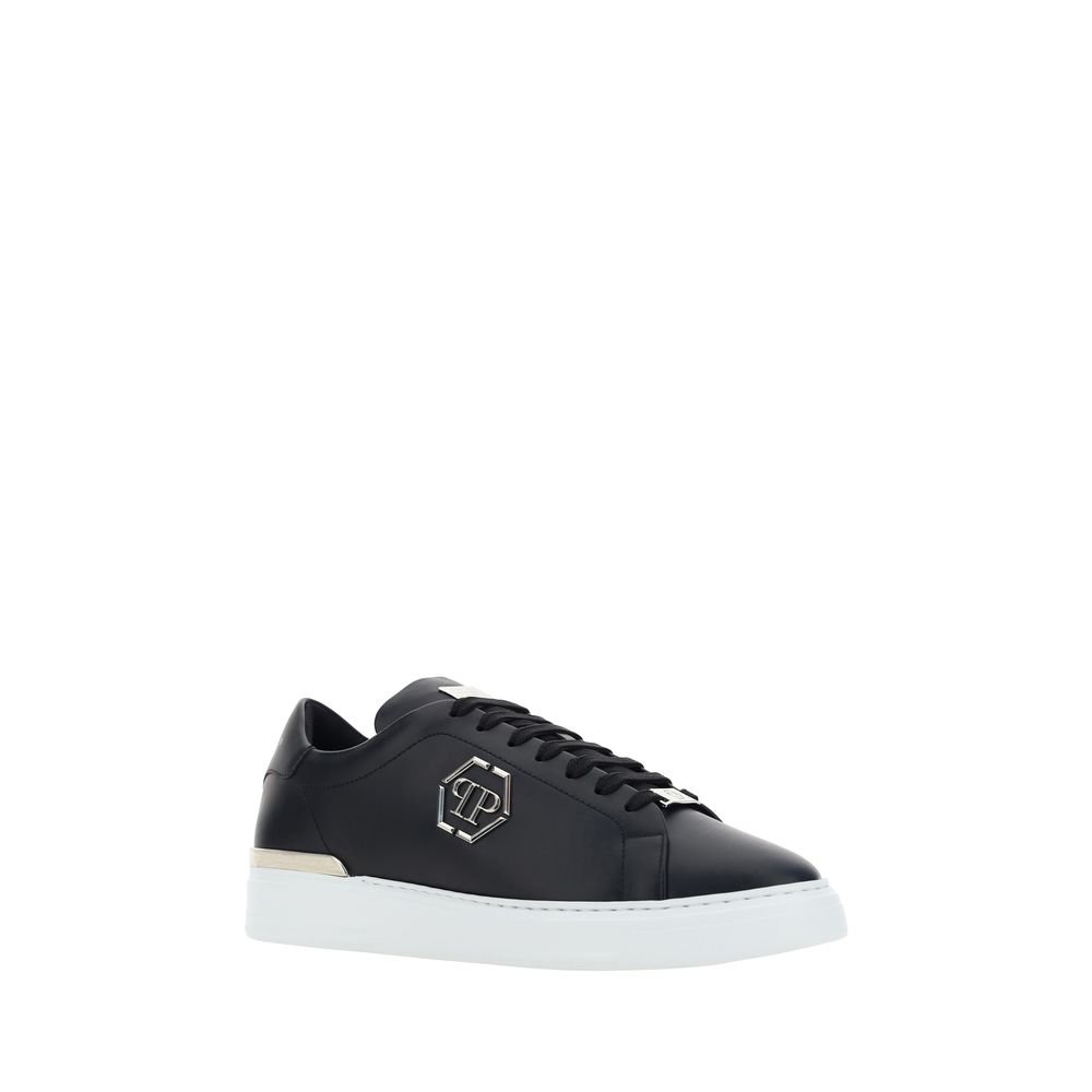 Black Calf Leather Bos Taurus Low Top Sneakers