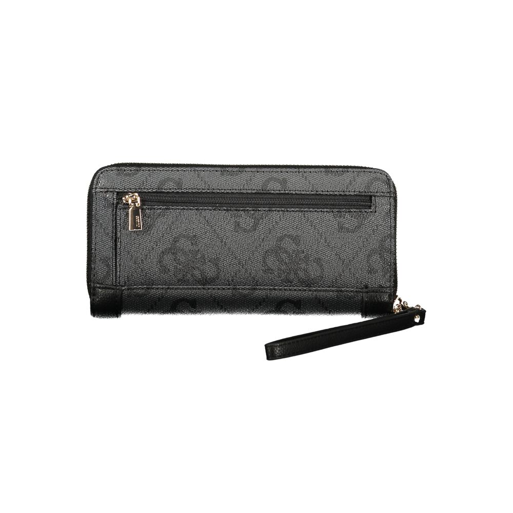 Black Polyurethane Women Wallet