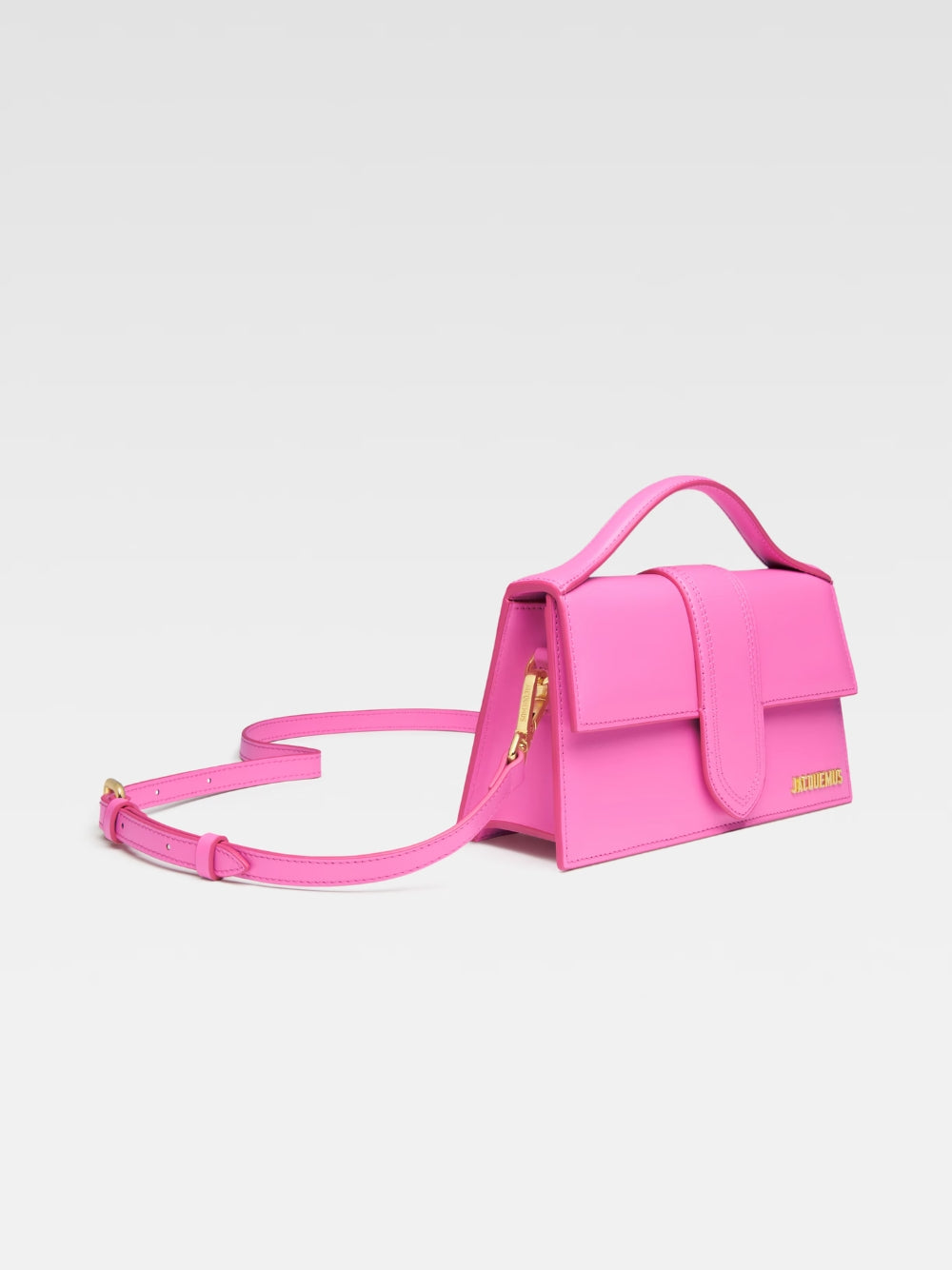Neon Pink Leather Le Grand Bambino Handbag
